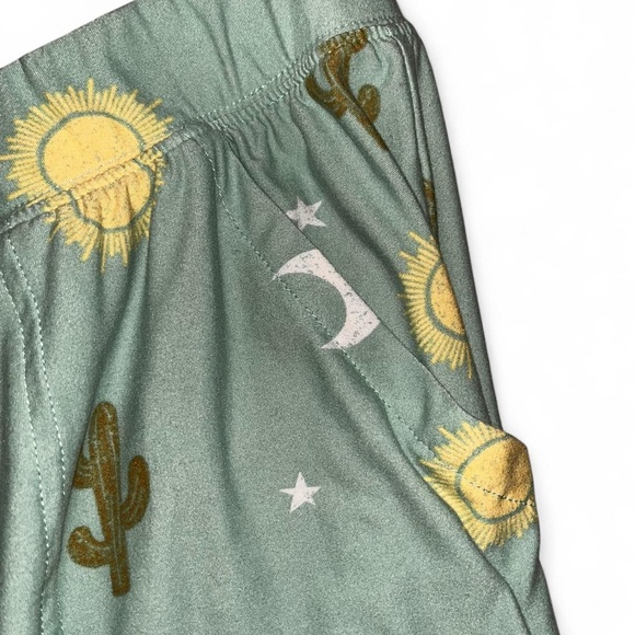 Sonoma Turquoise Pajama Pants with Sun and Cactus Print - Picture 5 of 6